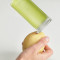 Овощечистка с горизонтальным гладким лезвием и емкостью для очисток peelstore зеленая