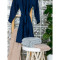 Халат из умягченного льна темно-синего цвета essential, размер m