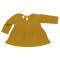 Платье с длинным рукавом из хлопкового муслина горчичного цвета из коллекции essential 12-18m