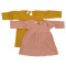 Платье с длинным рукавом из хлопкового муслина цвета пыльной розы из коллекции essential 24-36m