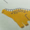 Подушка декоративная с помпонами с принтом Динозавр toto из коллекции tiny world 35х35 см