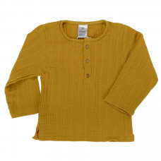 Рубашка из хлопкового муслина горчичного цвета из коллекции essential 4-5y