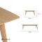 Стол раздвижной unique furniture, rho, 150/195х90х74 см