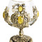 Набор из двух бокалов для коньяка  с искусственным камнем (Янтарь желтый) деревянная шкатулка